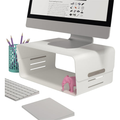 Dataflex Monitorständer Addit Bento® 38,1 x 11-16 x 26 cm (B x H x T) 20kg höhenverstellbar Stahl, pulverbeschichtet weiß, matt