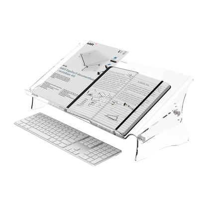 Dataflex Konzepthalter Addit ErgoDoc® DIN A3 höhenverstellbar mit Neigungsverstellung ohne verstellbaren Zeilenzeiger Acryl transparent