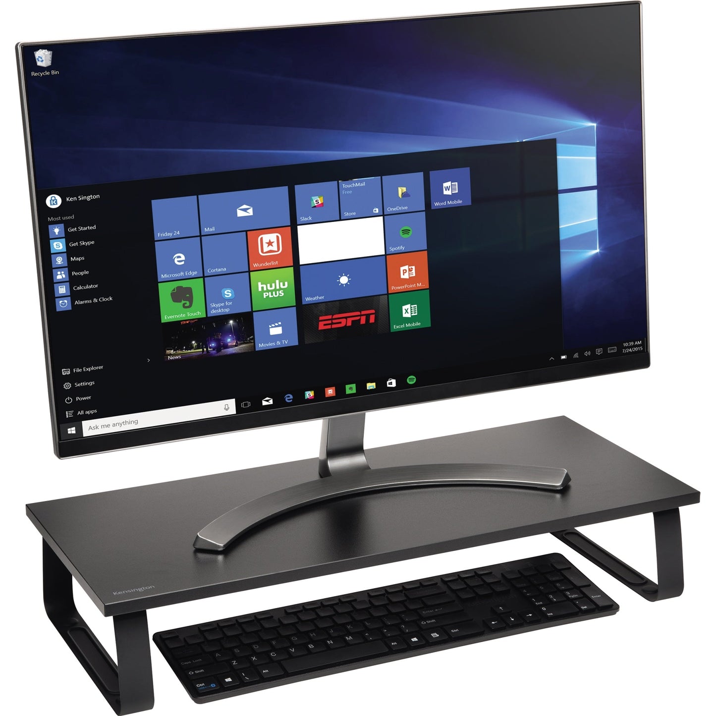 Kensington Monitorständer SmartFit® 12 x 26 x 60 cm (B x H x T) 20kg MDF/Gummi/Stahl schwarz