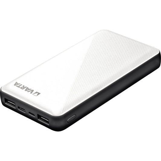 Varta Powerbank Energy 74 x 138 x 21 mm (B x H x T) 2 x USB-A, Micro-USB, USB-C inkl. Micro-USB-Ladekabel weiß