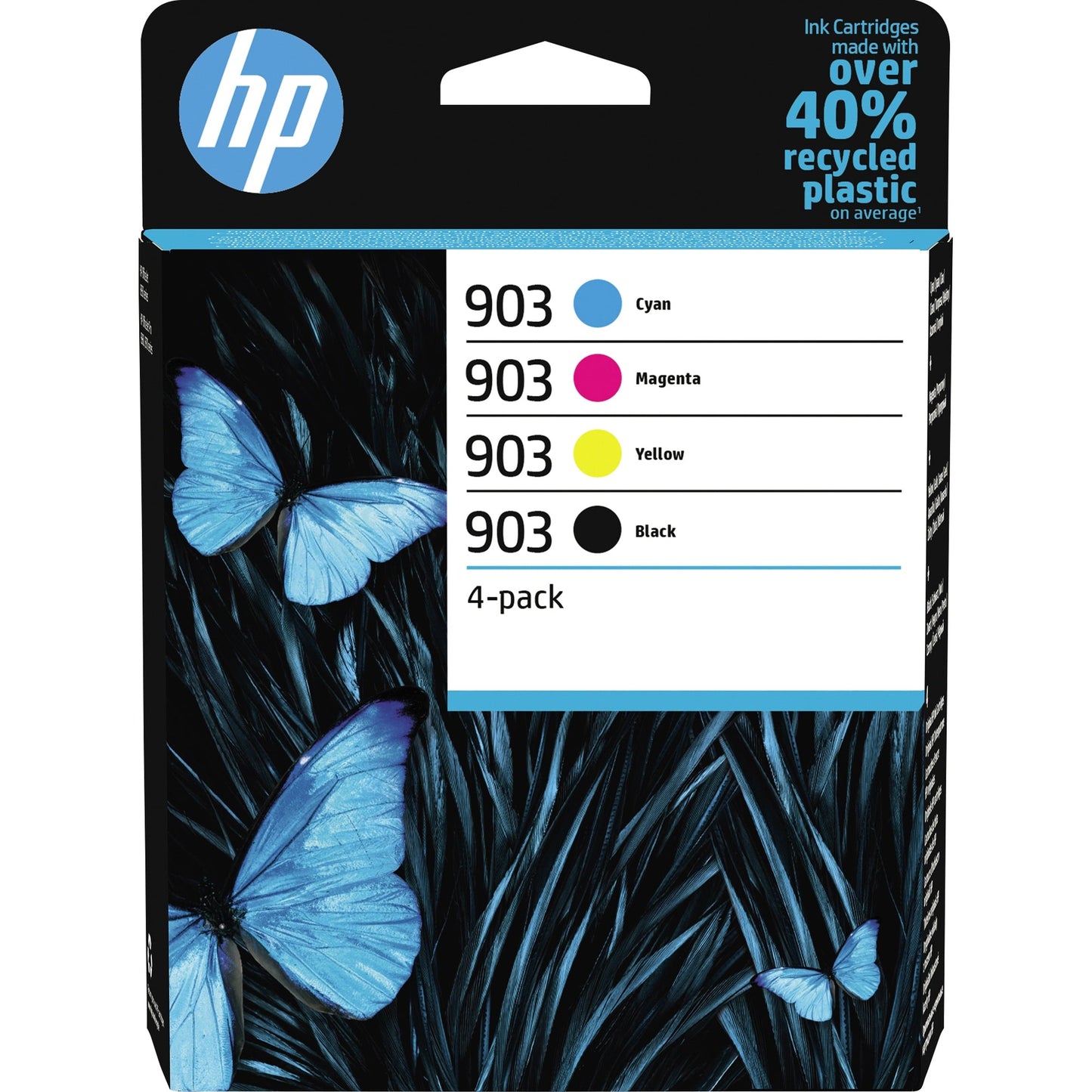HP Tintenpatrone Originalzubehör 903 ca. 300 Seiten schwarz, ca. 3 x 315 Seiten farbig schwarz, mehrfarbig 4 St./Pack.