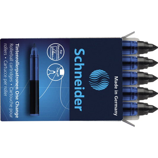 Schneider Nachfüllpatrone Tintenroller One Change Schneider Tintenroller One Change, Breeze, Base Senso, Base Ball 0,6mm schwarz 5 St./Pack.