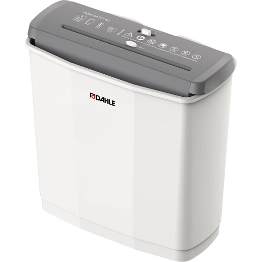 DAHLE Aktenvernichter PaperSAFE® 60 P-2 Papier, Heftklammern, Kreditkarten Streifenschnitt lichtgrau/staubgrau