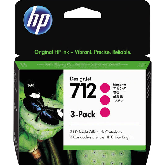 HP Tintenpatrone Originalzubehör 712 magenta 3 x 29ml 3 St./Pack.