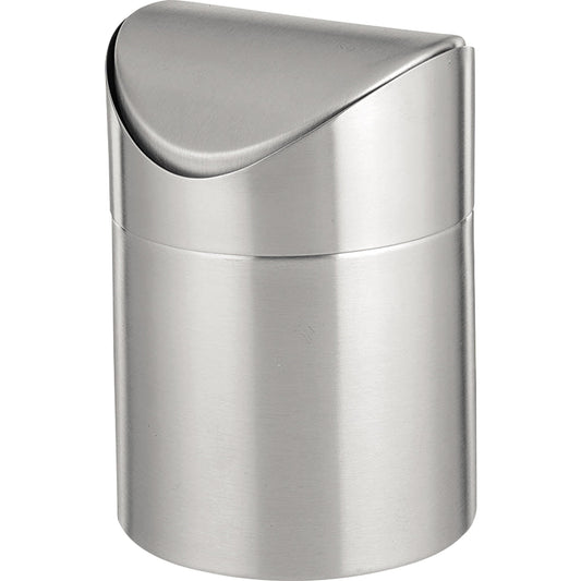 Esmeyer® Tischabfallbehälter SWING rund 12 x 16,5 cm (Ø x H) 1,2l Edelstahl 18/10 silber 1 Sortierfach