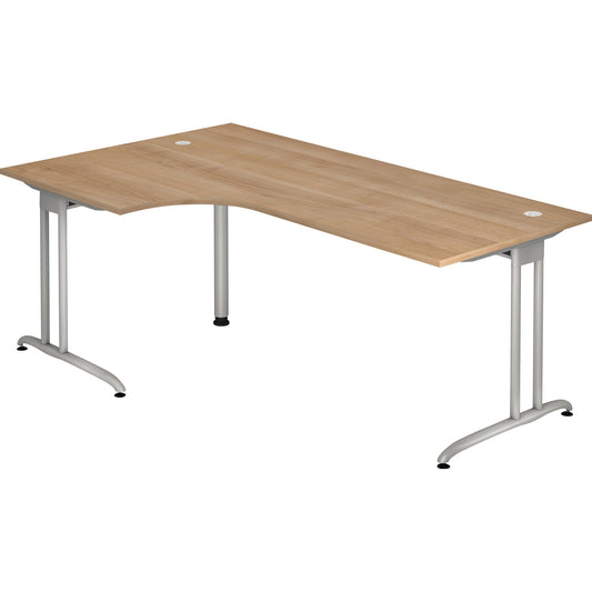 Hammerbacher Schreibtisch Ergonomic Maße: 2.000 x 740 x 1.200 mm (B x H x T) Spanplatte nussbaum