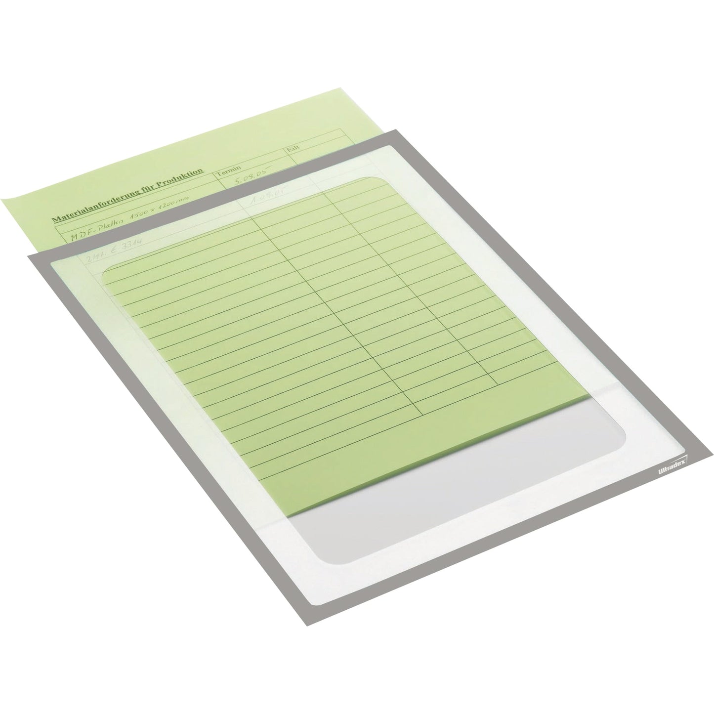 Ultradex Selbstklebetasche 22,5 x 31,2 cm (B x H) DIN A4 PET grau