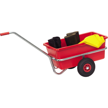Fetra Handwagen 59,6 x 77,4 x 140,1 cm (B x H x T) 200kg Stahl, feuerverzinkt/Kunststoff rot/silber