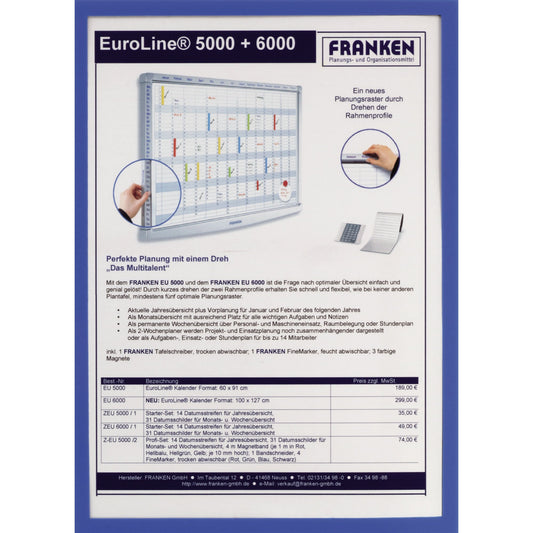 FRANKEN Dokumentenhalter Frame It X-tra!Line DIN A5 Hartfolie 5 St./Pack.
