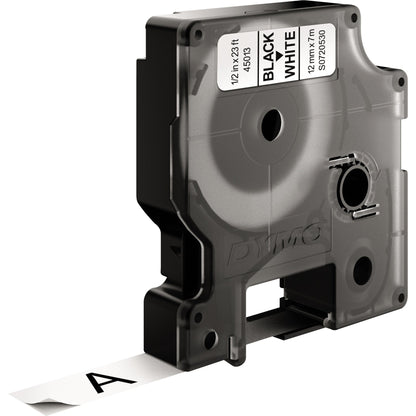 DYMO® Schriftbandkassette 12 mm x 7 m (B x L) weiß schwarz