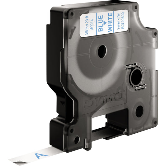 DYMO® Schriftbandkassette 9 mm x 7 m (B x L) weiß blau