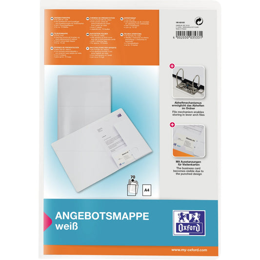 Oxford Angebotsmappe image+ DIN A4 Polypropylen weiß