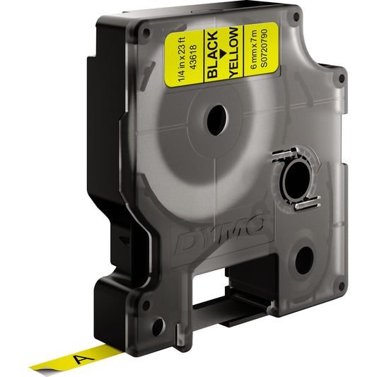 DYMO® Schriftbandkassette 6 mm x 7 m (B x L) gelb schwarz