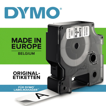 DYMO® Schriftbandkassette 9 mm x 7 m (B x L) weiß schwarz