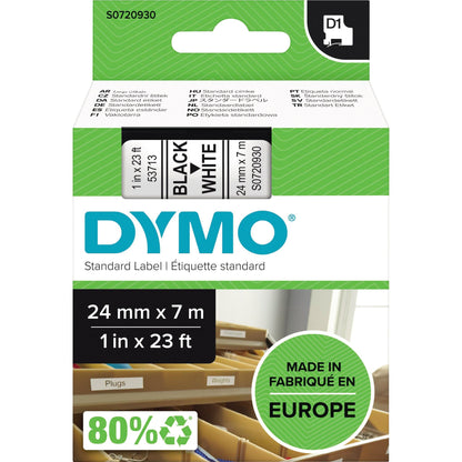 DYMO® Schriftbandkassette 24 mm x 7 m (B x L) weiß schwarz