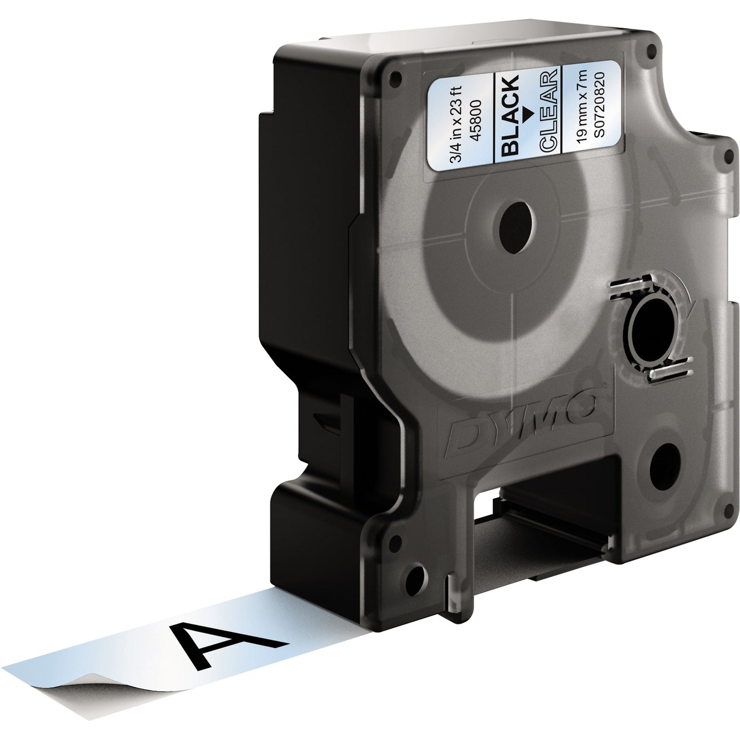 DYMO® Schriftbandkassette 19 mm x 7 m (B x L) transparent schwarz