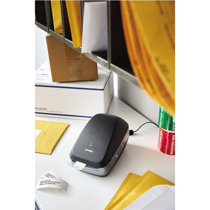 DYMO® Etikettendrucker LabelWriterT Wireless 71 Etik./Min. WiFi, USB inkl. 20 Starter Etiketten (89 x 36 mm), Netzteil, Netzkabel, USB-Kabel, Kurzanleitung, Adressetiketten auf Starterrolle, DYMO®-Software als kostenloser Download