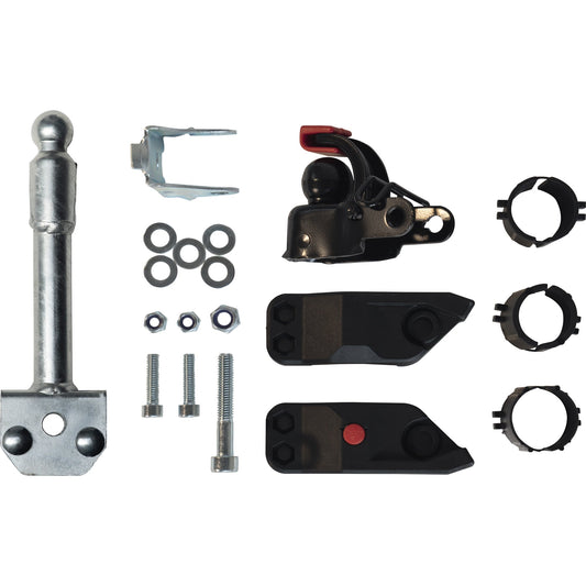 Fetra Fahrradkupplung Fetra Handwagen 6103, 6104, 6105 je 1 x Kugelkupplung, Adapter für Sattelstütze von 26 bis 31 mm Durchmesser, Kugelschale mit Anschraubplatten