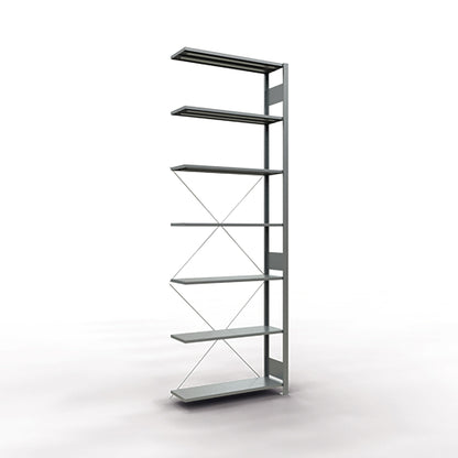 SCHULTE Anbauregal MULTIplus150 1.000 x 3.000 x 300 mm (B x H x T) 7 Fachböden 150kg Stahl