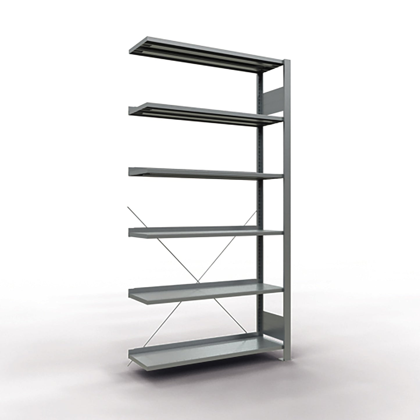 SCHULTE Anbauregal MULTIplus85 1.000 x 2.000 x 300 mm (B x H x T) 6 Fachböden 85kg Stahl