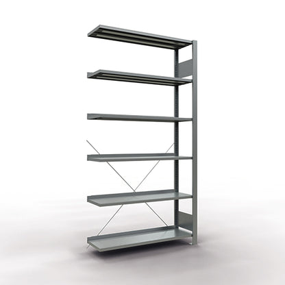 SCHULTE Anbauregal MULTIplus85 1.000 x 2.000 x 300 mm (B x H x T) 6 Fachböden 85kg Stahl