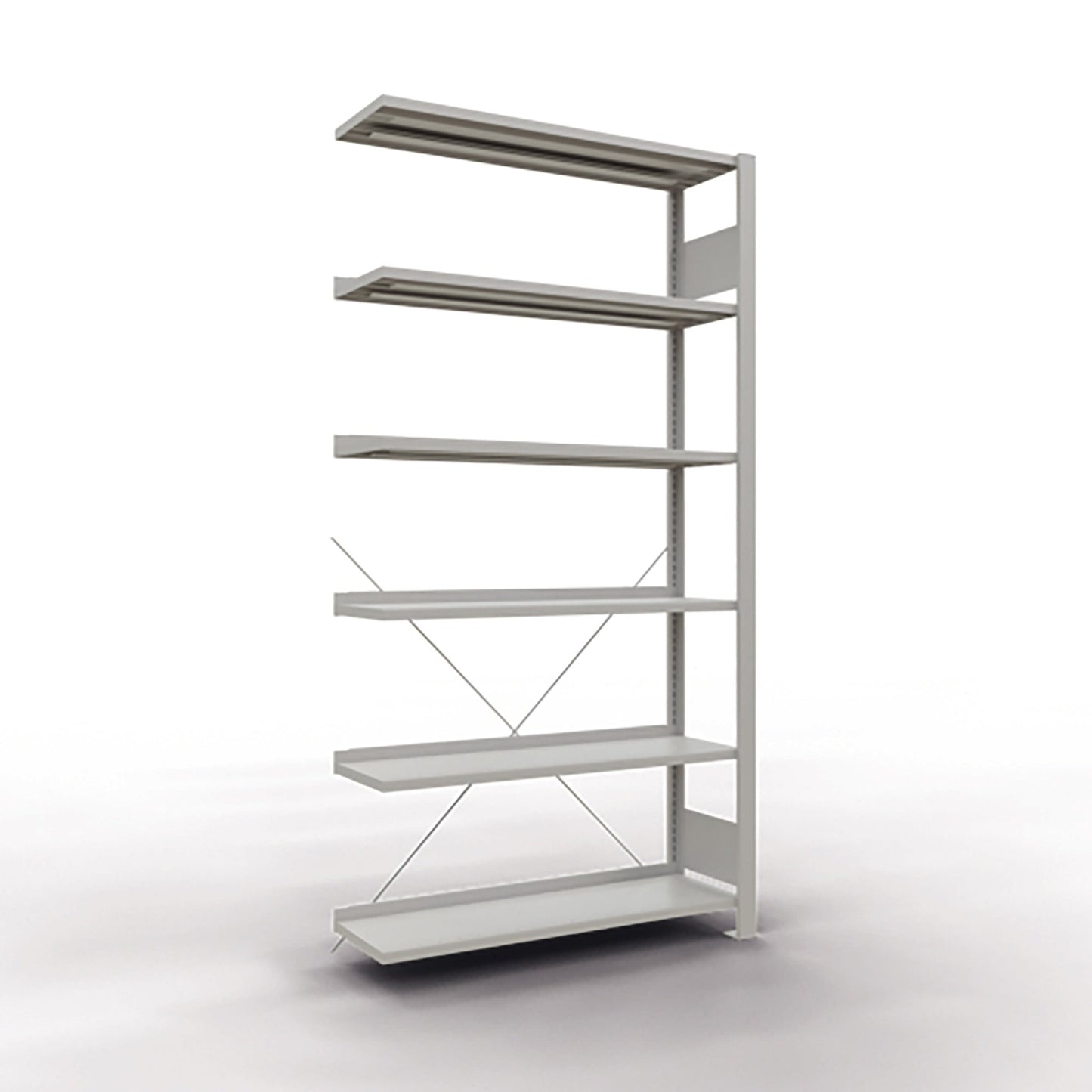 SCHULTE Anbauregal MULTIplus85 1.000 x 2.000 x 300 mm (B x H x T) 6 Fachböden 85kg Stahl