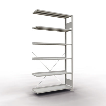SCHULTE Anbauregal MULTIplus85 1.000 x 2.000 x 300 mm (B x H x T) 6 Fachböden 85kg Stahl