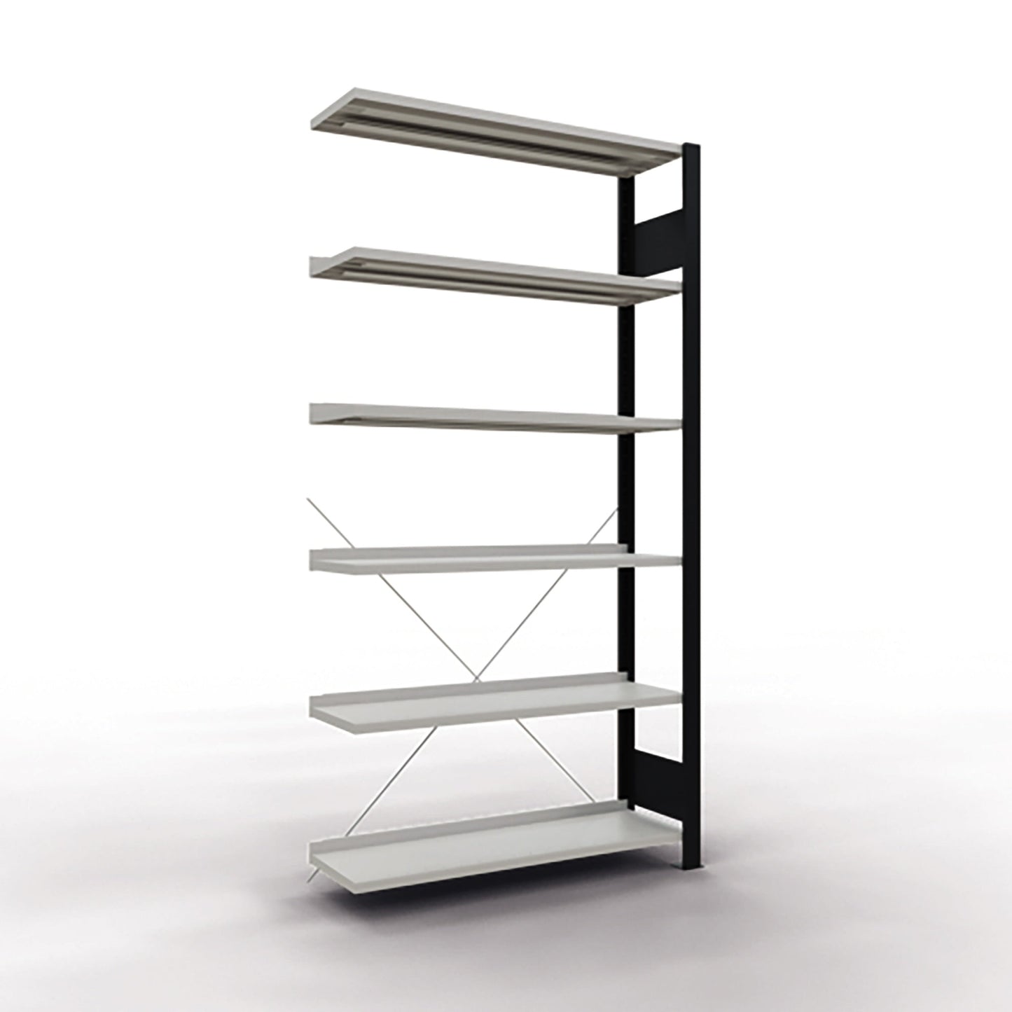 SCHULTE Anbauregal MULTIplus85 1.000 x 2.000 x 300 mm (B x H x T) 6 Fachböden 85kg Stahl