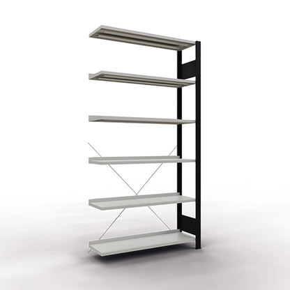 SCHULTE Anbauregal MULTIplus85 1.000 x 2.000 x 300 mm (B x H x T) 6 Fachböden 85kg Stahl