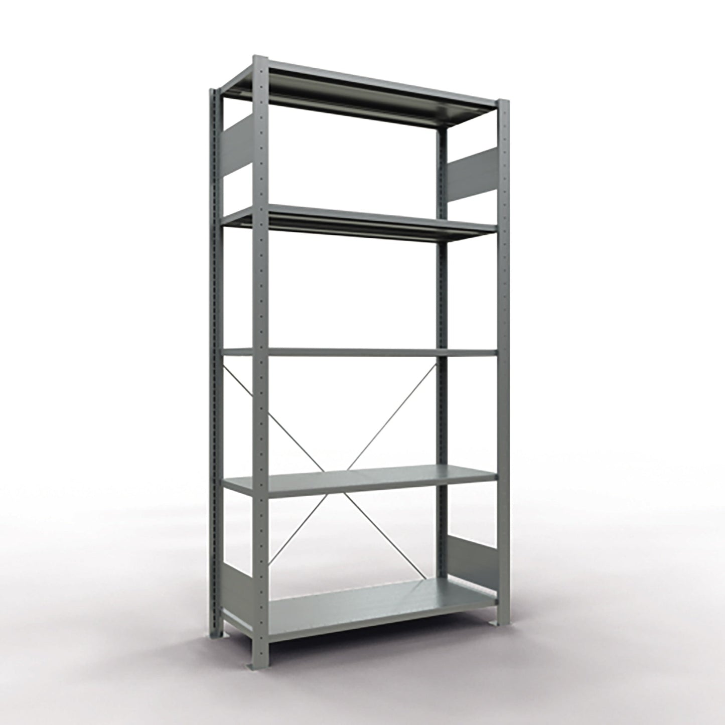 SCHULTE Grundregal MULTIplus150 1.000 x 2.000 x 400 mm (B x H x T) 5 Fachböden 150kg inkl. Abdeckkappen, Klemmfüße Stahl