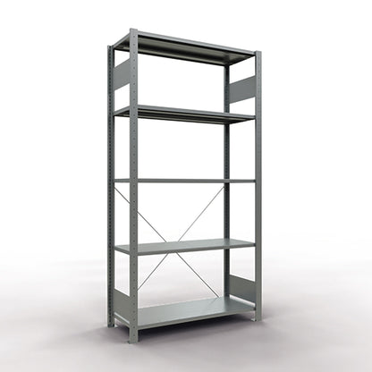 SCHULTE Grundregal MULTIplus150 1.000 x 2.000 x 400 mm (B x H x T) 5 Fachböden 150kg inkl. Abdeckkappen, Klemmfüße Stahl