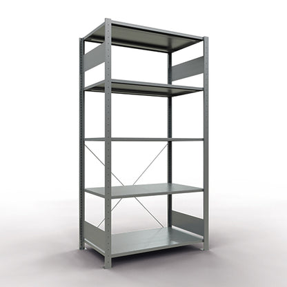 SCHULTE Grundregal MULTIplus150 1.000 x 2.000 x 600 mm (B x H x T) 5 Fachböden 150kg inkl. Abdeckkappen, Klemmfüße Stahl