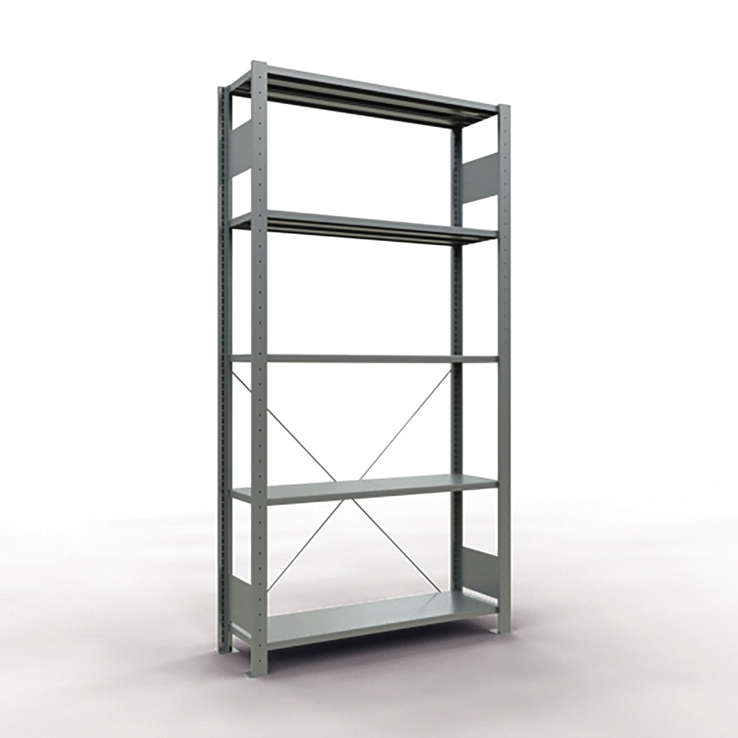 SCHULTE Grundregal MULTIplus150 1.000 x 2.000 x 300 mm (B x H x T) 5 Fachböden 150kg inkl. Abdeckkappen, Klemmfüße Stahl