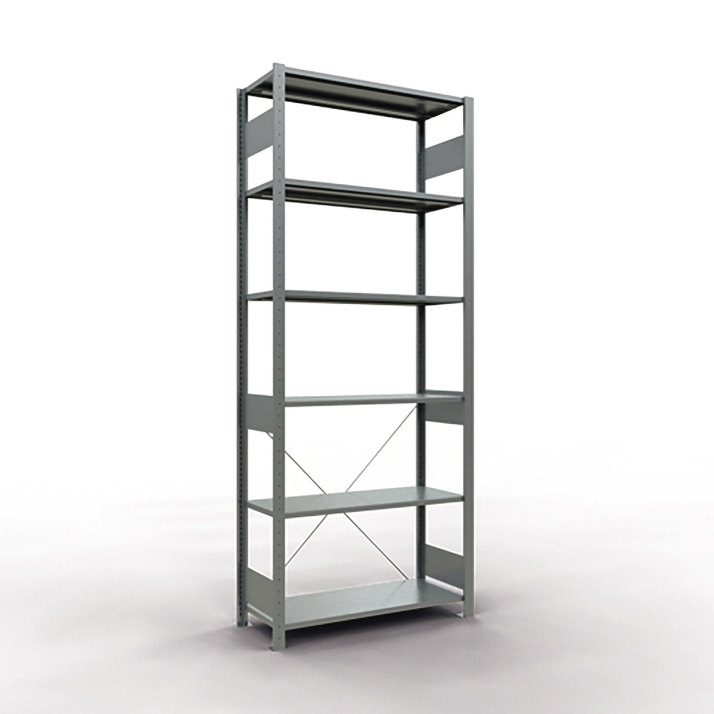 SCHULTE Grundregal MULTIplus150 1.000 x 2.500 x 400 mm (B x H x T) 6 Fachböden 150kg inkl. Abdeckkappen, Klemmfüße Stahl
