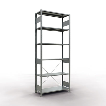 SCHULTE Grundregal MULTIplus150 1.000 x 2.500 x 400 mm (B x H x T) 6 Fachböden 150kg inkl. Abdeckkappen, Klemmfüße Stahl
