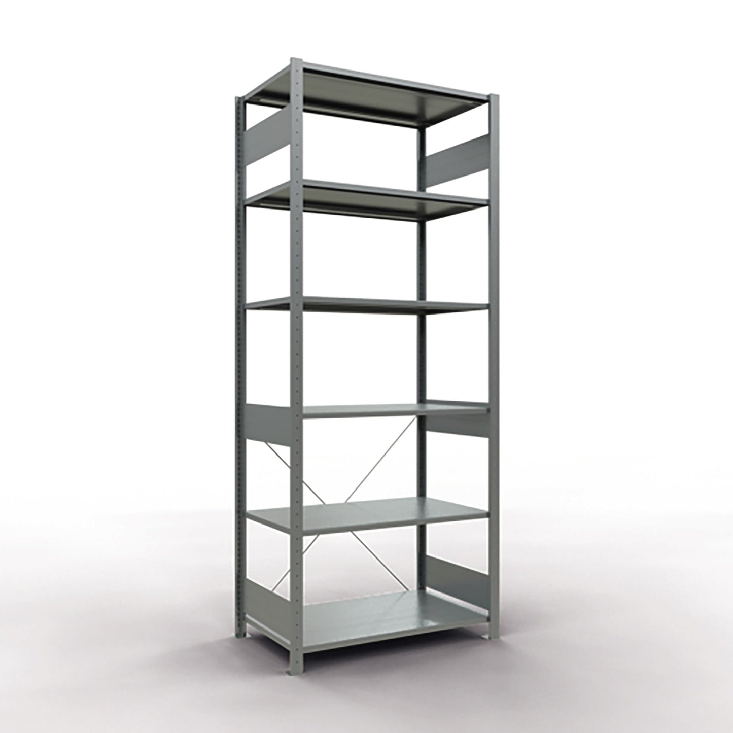 SCHULTE Grundregal MULTIplus150 1.000 x 2.500 x 600 mm (B x H x T) 6 Fachböden 150kg inkl. Abdeckkappen, Klemmfüße Stahl