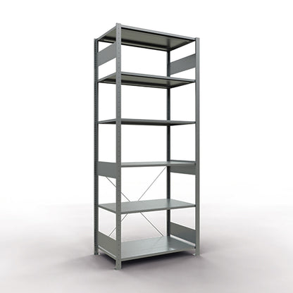 SCHULTE Grundregal MULTIplus150 1.000 x 2.500 x 600 mm (B x H x T) 6 Fachböden 150kg inkl. Abdeckkappen, Klemmfüße Stahl