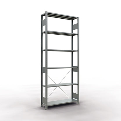 SCHULTE Grundregal MULTIplus150 1.000 x 2.500 x 300 mm (B x H x T) 6 Fachböden 150kg inkl. Abdeckkappen, Klemmfüße Stahl