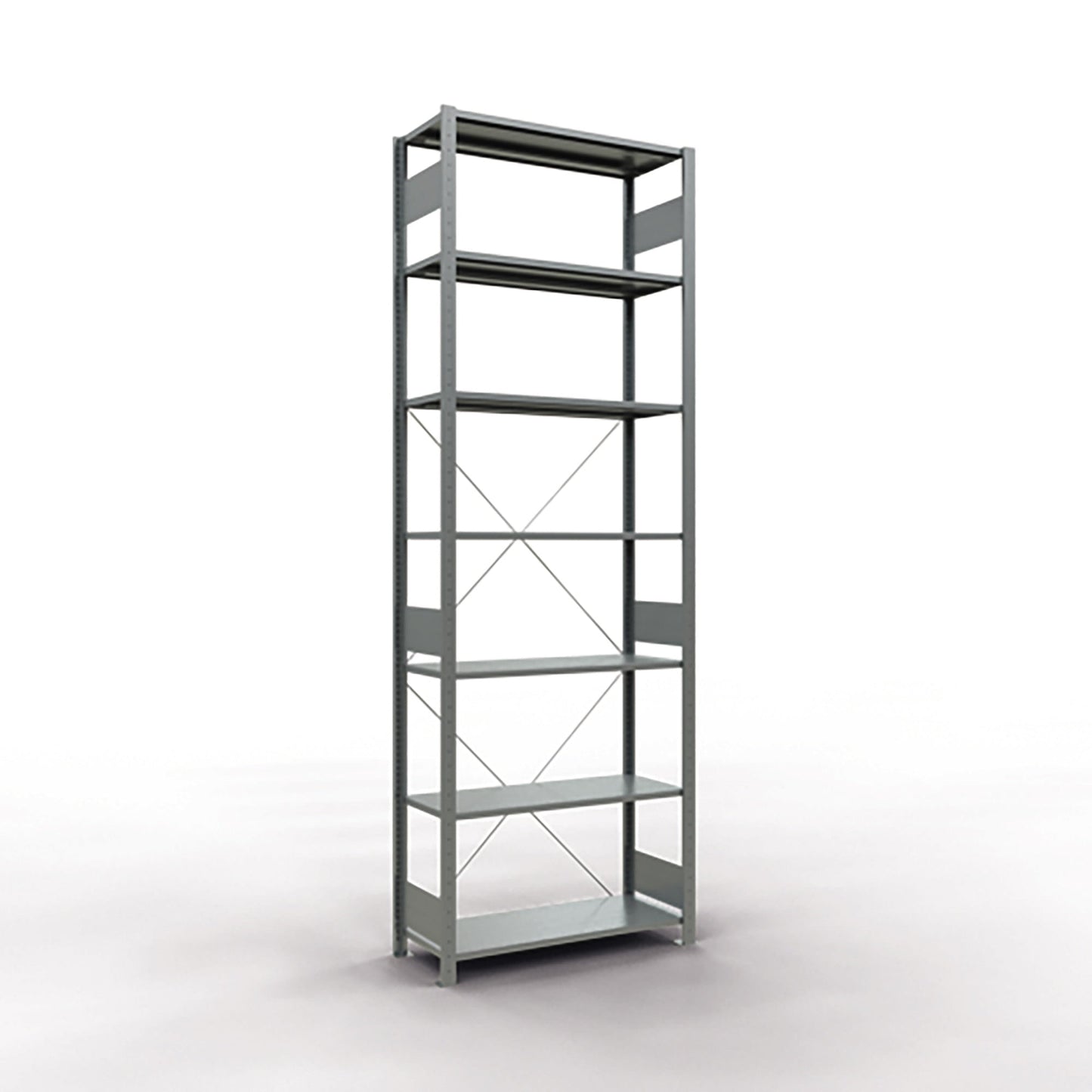 SCHULTE Grundregal MULTIplus150 1.000 x 3.000 x 400 mm (B x H x T) 7 Fachböden 150kg inkl. Abdeckkappen, Klemmfüße Stahl