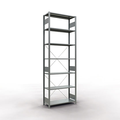 SCHULTE Grundregal MULTIplus150 1.000 x 3.000 x 400 mm (B x H x T) 7 Fachböden 150kg inkl. Abdeckkappen, Klemmfüße Stahl