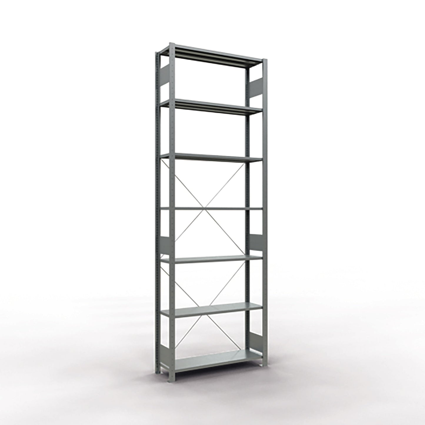 SCHULTE Grundregal MULTIplus150 1.000 x 3.000 x 300 mm (B x H x T) 7 Fachböden 150kg inkl. Abdeckkappen, Klemmfüße Stahl