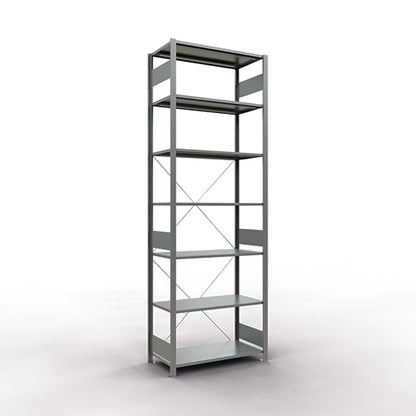 SCHULTE Grundregal MULTIplus150 1.000 x 3.000 x 500 mm (B x H x T) 7 Fachböden 150kg inkl. Abdeckkappen, Klemmfüße Stahl