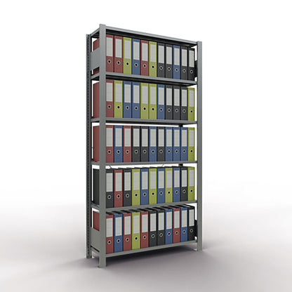 SCHULTE Grundregal MULTIplus85 1.000 x 2.000 x 300 mm (B x H x T) 6 Fachböden 85kg inkl. Abdeckkappen, Klemmfüße Stahl