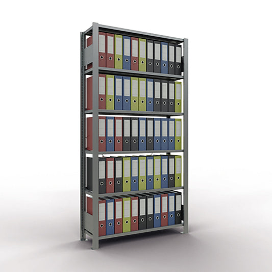 SCHULTE Grundregal MULTIplus85 1.000 x 2.000 x 300 mm (B x H x T) 6 Fachböden 85kg inkl. Abdeckkappen, Klemmfüße Stahl