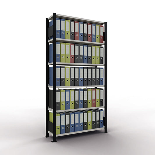 SCHULTE Grundregal MULTIplus85 1.000 x 2.000 x 300 mm (B x H x T) 6 Fachböden 85kg inkl. Abdeckkappen, Klemmfüße Stahl