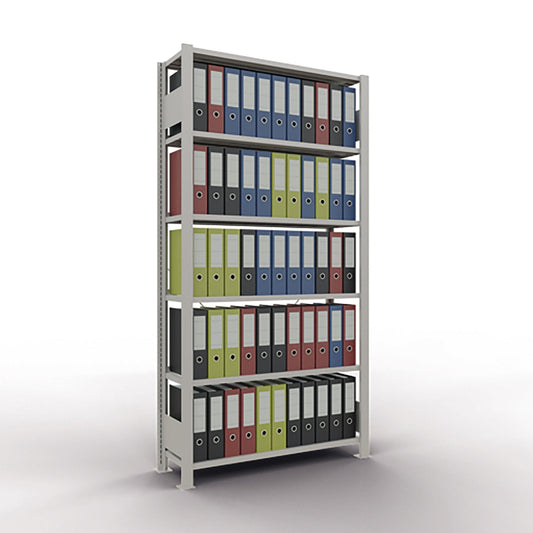 SCHULTE Grundregal MULTIplus85 1.000 x 2.000 x 300 mm (B x H x T) 6 Fachböden 85kg inkl. Abdeckkappen, Klemmfüße Stahl