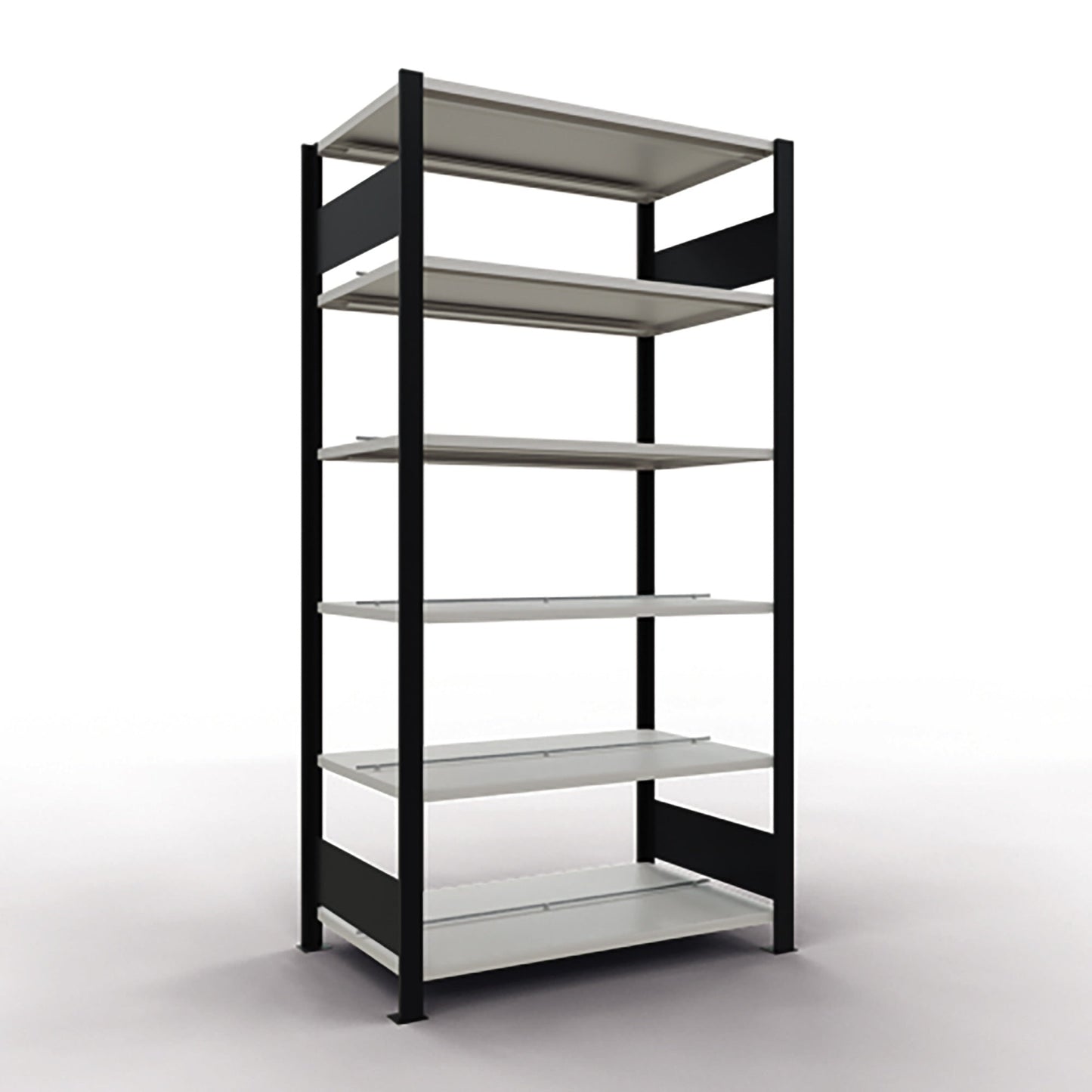 SCHULTE Grundregal MULTIplus150 1.000 x 2.000 x 600 mm (B x H x T) 6 Fachböden 150kg inkl. Abdeckkappen, Klemmfüße Stahl