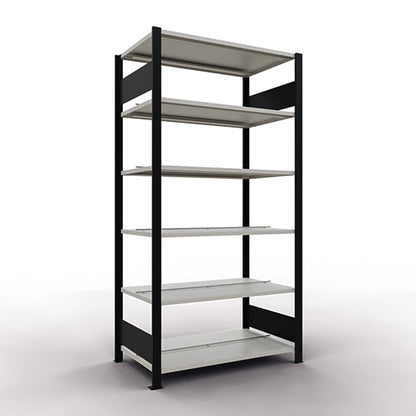 SCHULTE Grundregal MULTIplus150 1.000 x 2.000 x 600 mm (B x H x T) 6 Fachböden 150kg inkl. Abdeckkappen, Klemmfüße Stahl