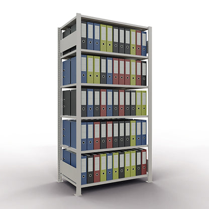 SCHULTE Grundregal MULTIplus150 1.000 x 2.000 x 600 mm (B x H x T) 6 Fachböden 150kg inkl. Abdeckkappen, Klemmfüße Stahl