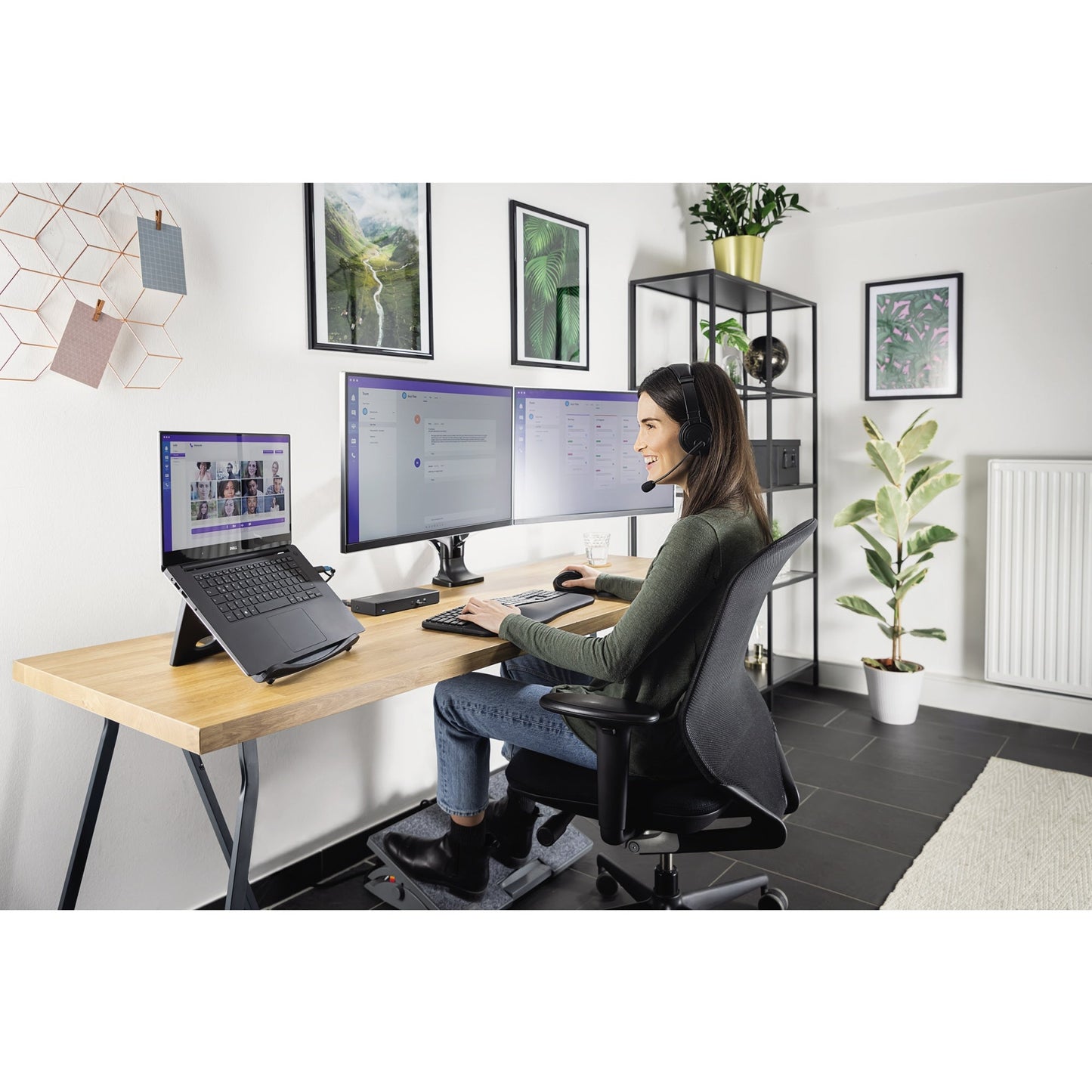 Kensington Fußstütze SmartFit® SoleMateT Pro Elite 53 x 9 x 34 cm (B x H x T) Polystyrol grau